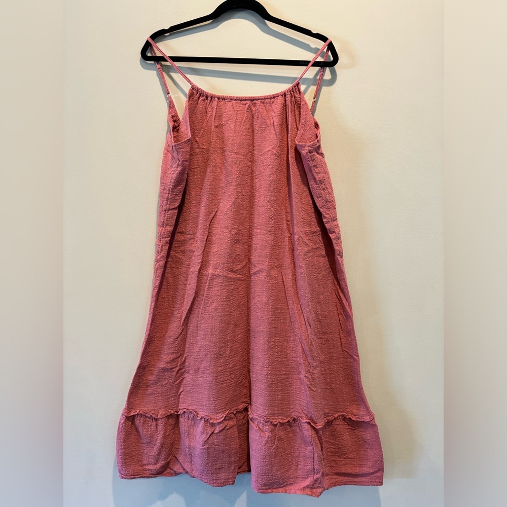 Kona Sol spaghetti strap coverup, toasted mauve